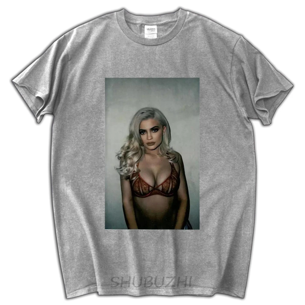 Kylie Jenner Blonde Mens Black Tees Shirt Clothing Men T Shirt