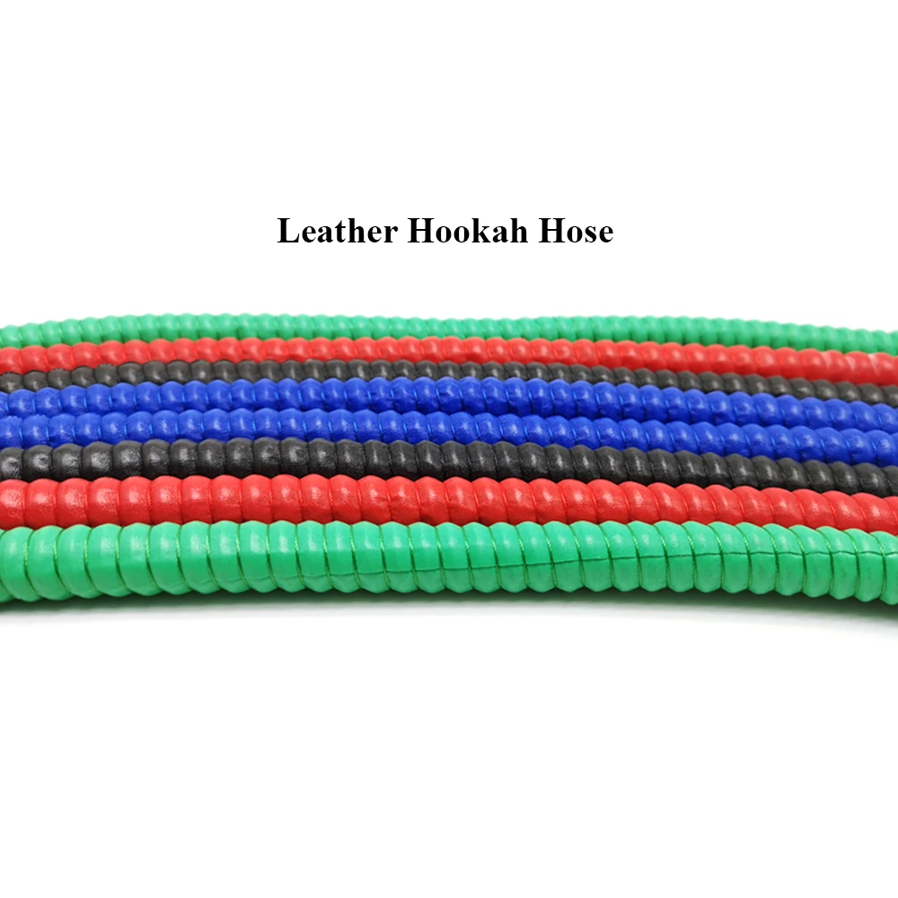 LOMINT 1m Small Size Leather Hookah Hose Wooden shisha Mouth Tips Narguile Nargile Accessories LM-539 black green blue red