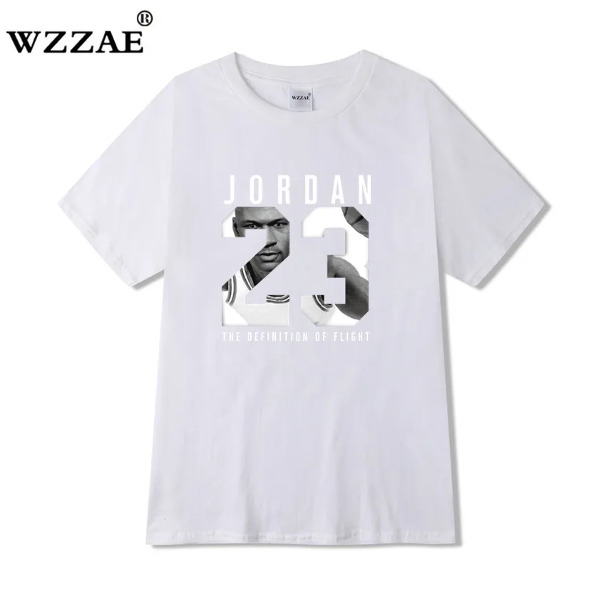 Футболка WZZAE Jorda 23 Мужская повседневная уличная одежда 2019 хлопок свободная майка