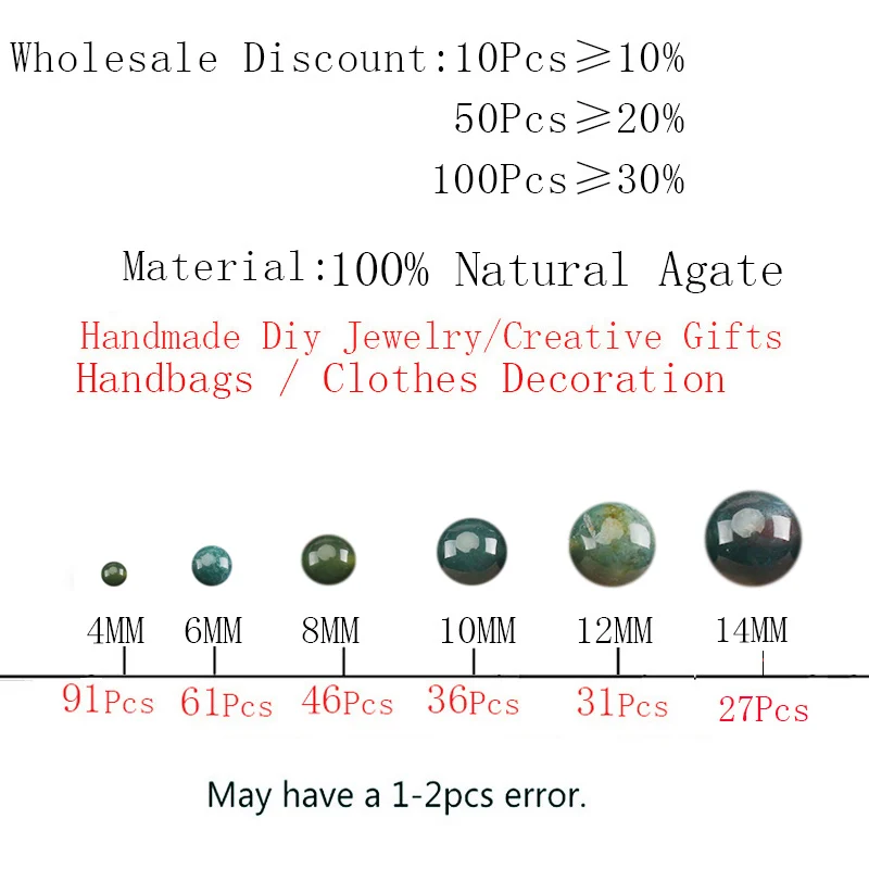 Бусины из натурального камня гладкие мох Агаты круглые свободные бусины 4 6 8 10 12 14 мм DIY браслет для Аксессуары для ювелирных изделий