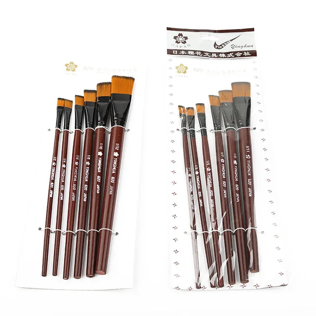 6-Piece Artist Nylon Paint Brush Set 6