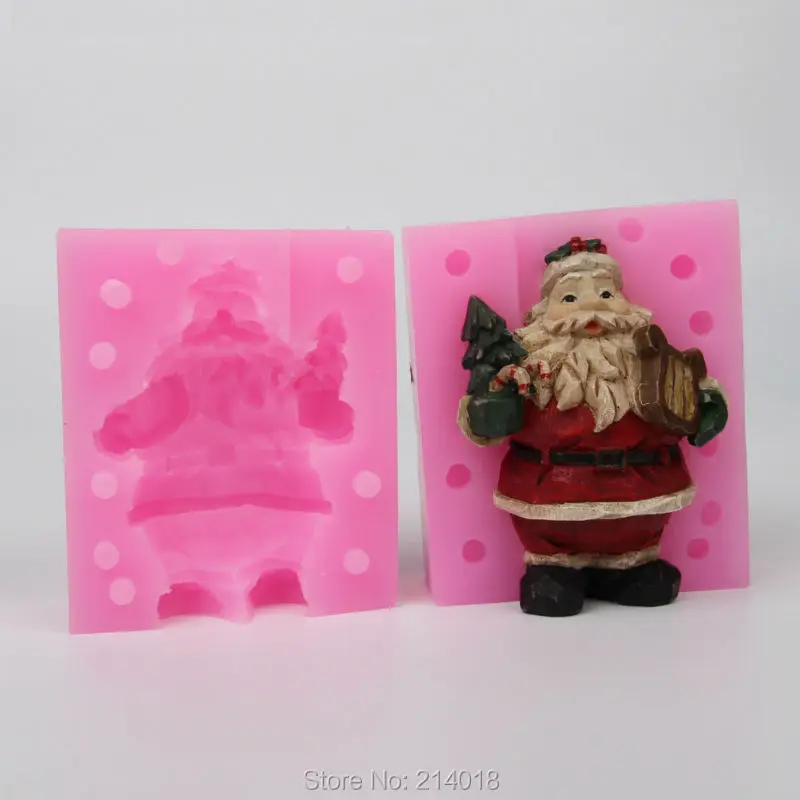 PRZY силикагель год 3D Рождество Силиконовые Формы Рождественская музыка Санта Клаус формочка для мыла гипса DIY год