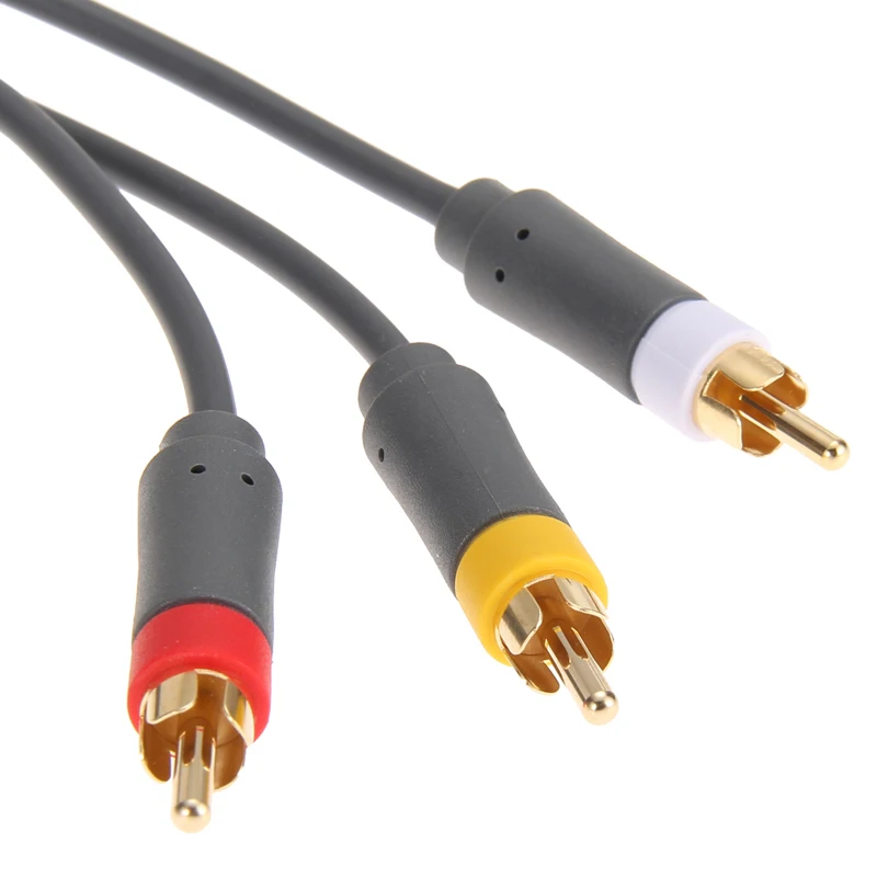 тв аудио кабели. п. кабель av 3. 5-3-rca без колокольчиков к телевизору. кабель колокольчики 3rca-3rca.