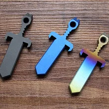 Medieval Sword Titanium Alloy Knife Beads Paracord Umbrella Rope Outdoor Knife EDC Knife Fall Titanium TC4 Pendant Multi Tools Medieval Sword Titanium Alloy Knife Beads Paracord Umbrella Rope Outdoor Knife EDC Knife Fall Titanium TC4 Pendant Multi Tools