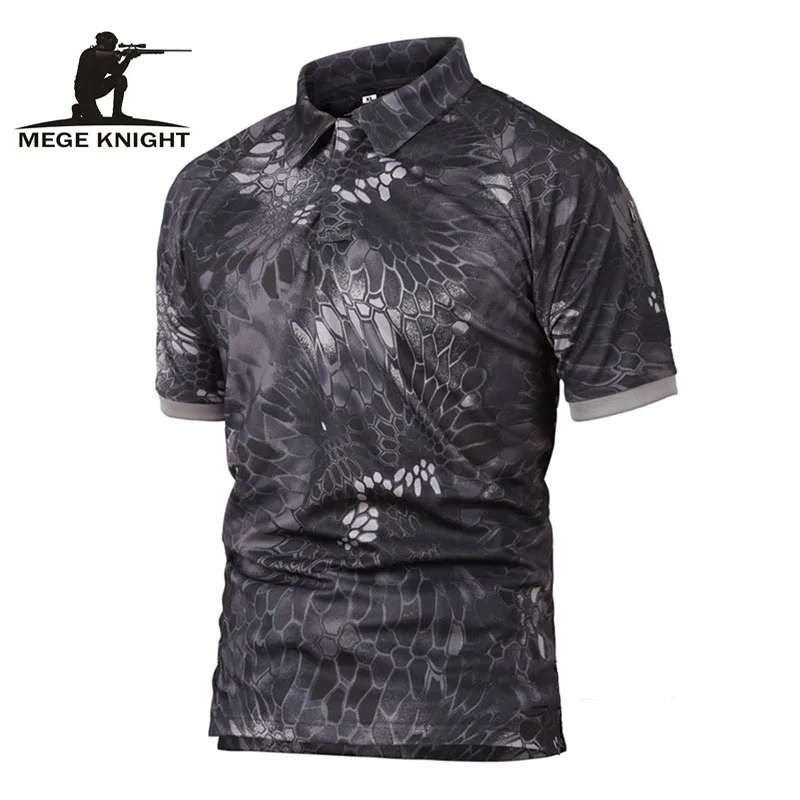 

MEGE Brand Military Tactical Clothing Dropshipping Men's Shirt Summer Army Camouflage Quick-drying Breathable Casual Tee Shirt