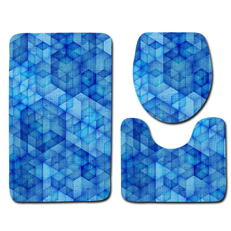 Buy 3pcs Bath Mat Sets Anti Slip Bathroom Doormat Dark