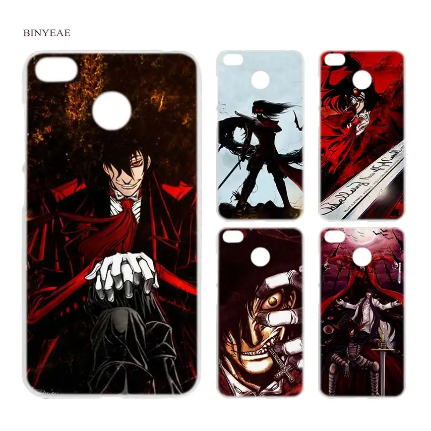 

BINYEAE Alucard Hellsing Anime Clear Hard Case Cover Shell for Xiaomi MI A2 A1 5X 6X Redmi Note 4X 4 4A 5 Plus