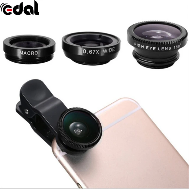 Best Offers EDAL Mini Clip-on Cell Phone Camera Lens Kit Fish Eye Lens + 0.67 X Wide Angle + Macro Lens For Smart Phones Best Offers EDAL Mini Clip-on Cell Phone Camera Lens Kit Fish Eye Lens + 0.67 X Wide Angle + Macro Lens For Smart Phones