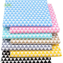 Chainho треугольная печать твиловая, хлопковая ткань для DIY шитья/ткани ребенка и детей/лист, подушка, подушка, материал занавеса