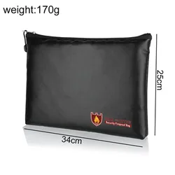 Fireproof & Waterproof Portable Document and Cash Protection Pouch (L 34 x 25cm)