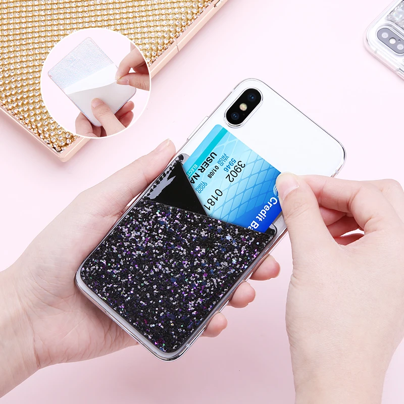 Цветная Клейкая наклейка FLOVEME держатель для карт задняя крышка чехол телефона