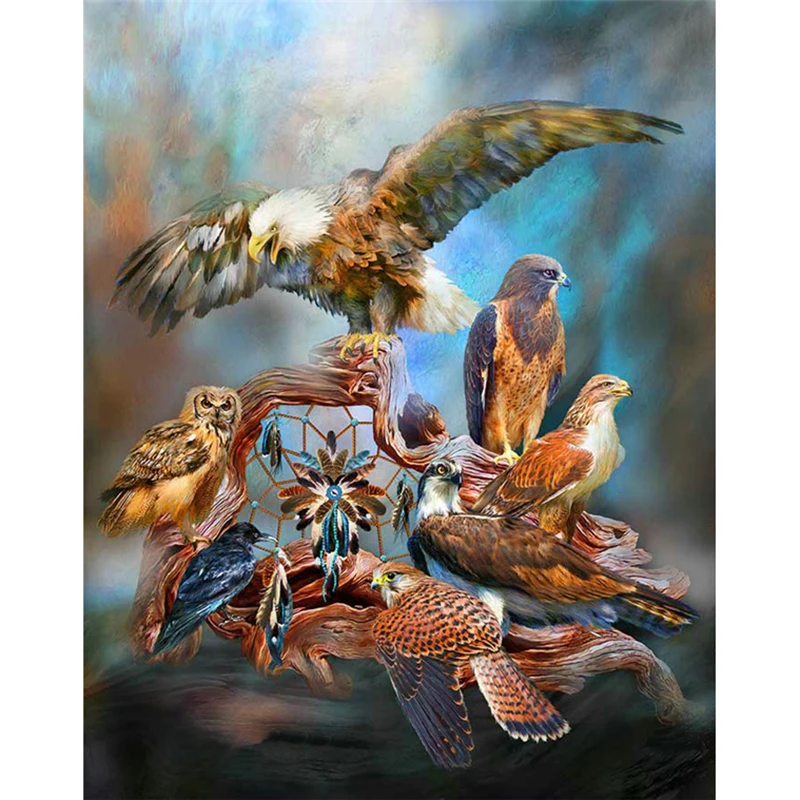 2016 Bald eagle picture Needlework DIY diamond painting round diamond