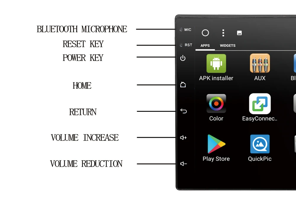 Excellent SZBULOAI Android 8.1 System 16G Memory Touch Screen 7 Inch HD Car Bluetooth MP5 Player 2 DIN Universal GPS Navigation WIFI 2