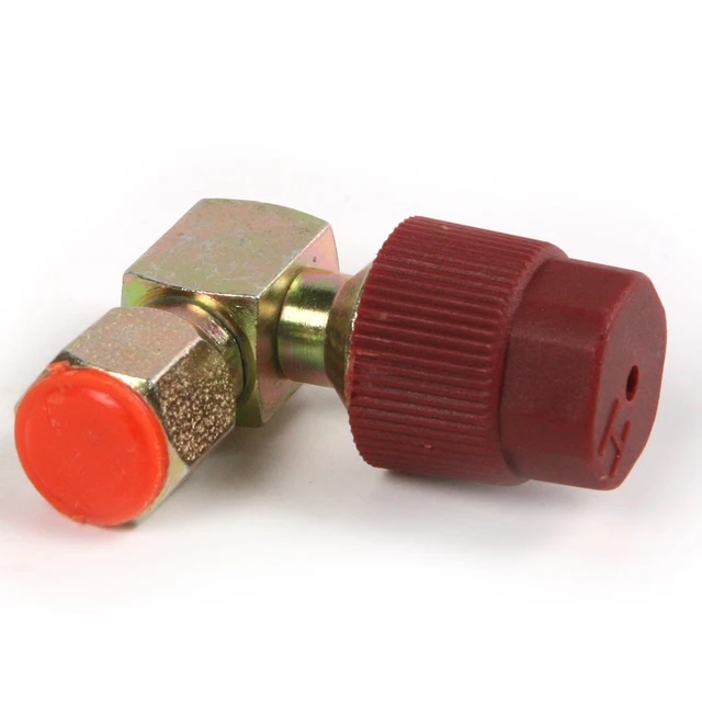 R12 to AC R134a 90 Degree Quick Connector Adapter Coupler Auto Air