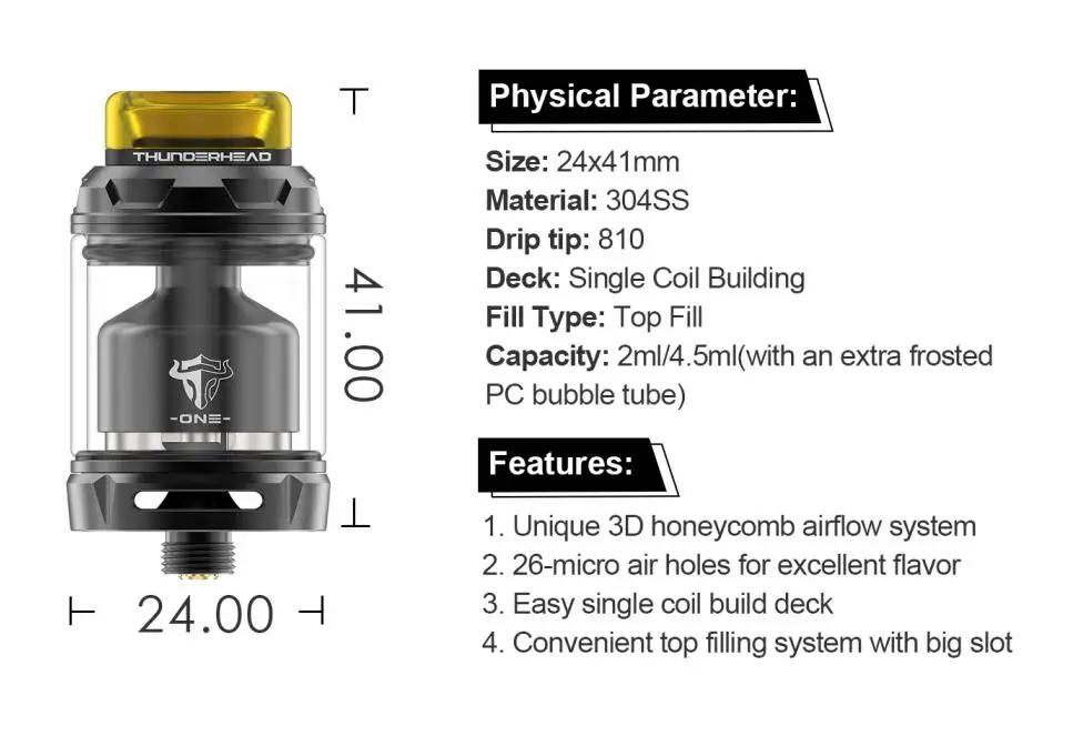 THC Tauren One 24mm RTA-1