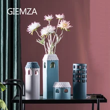 GIEMZA One Tower ваза Средиземноморский Маяк сине-белые вазы башни керамика Китай маленький или средний пол свадьба