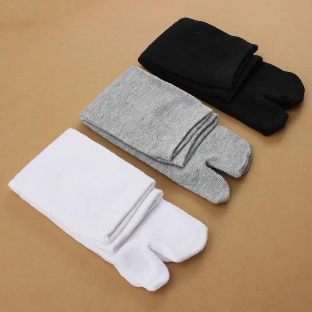 Одна пара японских шлепанцев, сандалии, раздельные носки с пальцами, мужские кимоно, носки с пальцами, хлопок, полиэстер