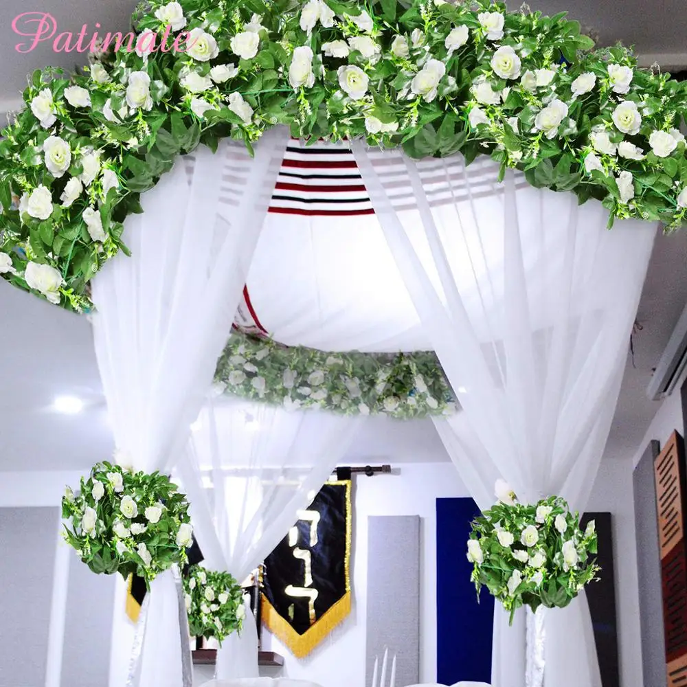 

PATIMATE Artificial Flowers Decoration Fake Plants Wall Wedding Decoration Flower High Quality Faux Cheap Roses Flowers Vine