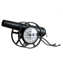 Creative Vintage Electronic Desktop Clock Cannon Model Home Decoration Table Clock Ornaments Cool Vintage Office relogio de mesa