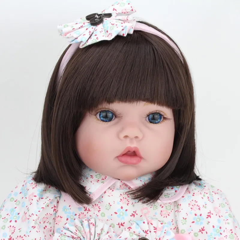 NPKDOLL, кукла-Реборн, силиконовая, Коллекционная, 20 дюймов, детское лицо, игрушки для детей, голубые глаза, Игрушки для маленьких девочек, подарок для детей