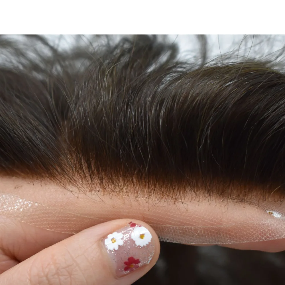 

Eversilky Toupee for Men 100% Remy Human Hair Swiss Lace Base Hair Replacement Men's Lace Toupee Top Hairpiece