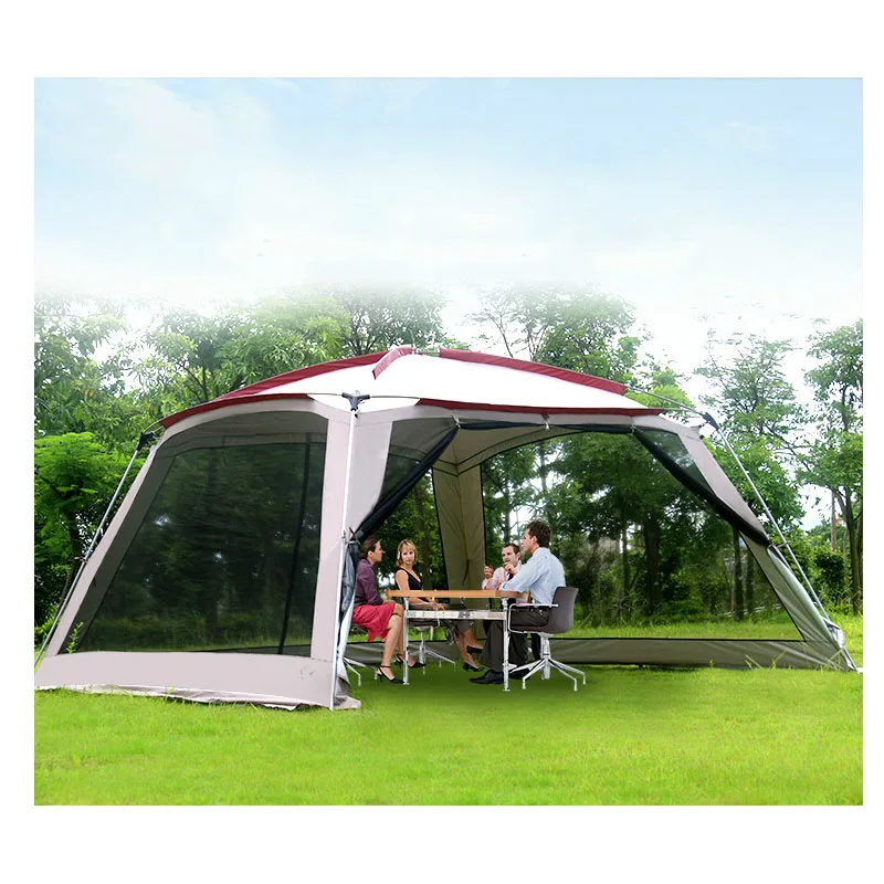 

5-8 Person Tourist Tent Double Layer Waterproof Ultralarge Family Party Large Camping Tent Outdoor Sun Shelter Outdoor Tents