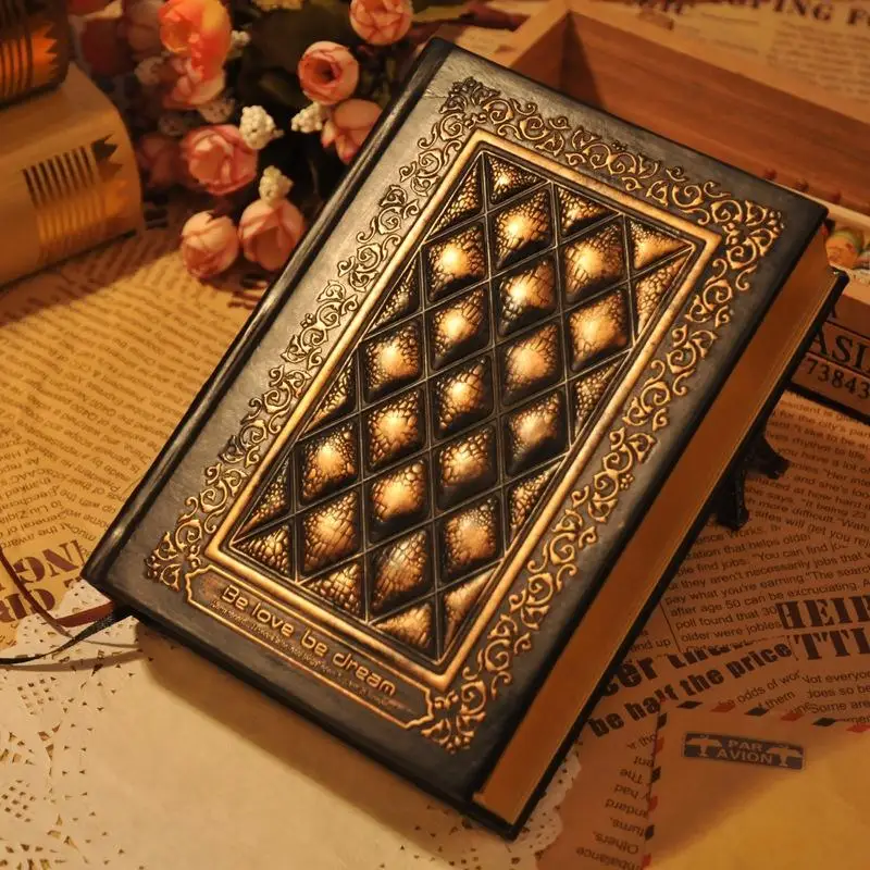 1 Pc/lot Classic Embossed Leather-Covered European Style Notebook & Diary for School Stationery & Office Supply
