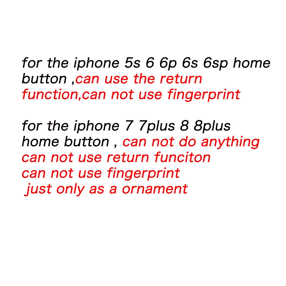 2 pcs Home Button with Flex Cable for iPhone 5 5C 5S 6 6Plus 6s plus 7 7Plus Home button Flex Assembly