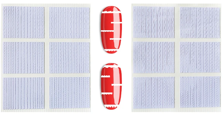 12 шт французские наклейки на кончики ногтей DIY ногти форма бахрома направляющие Звезда Сердце волна лайнер полые 3d креативные инструменты для украшения ногтей