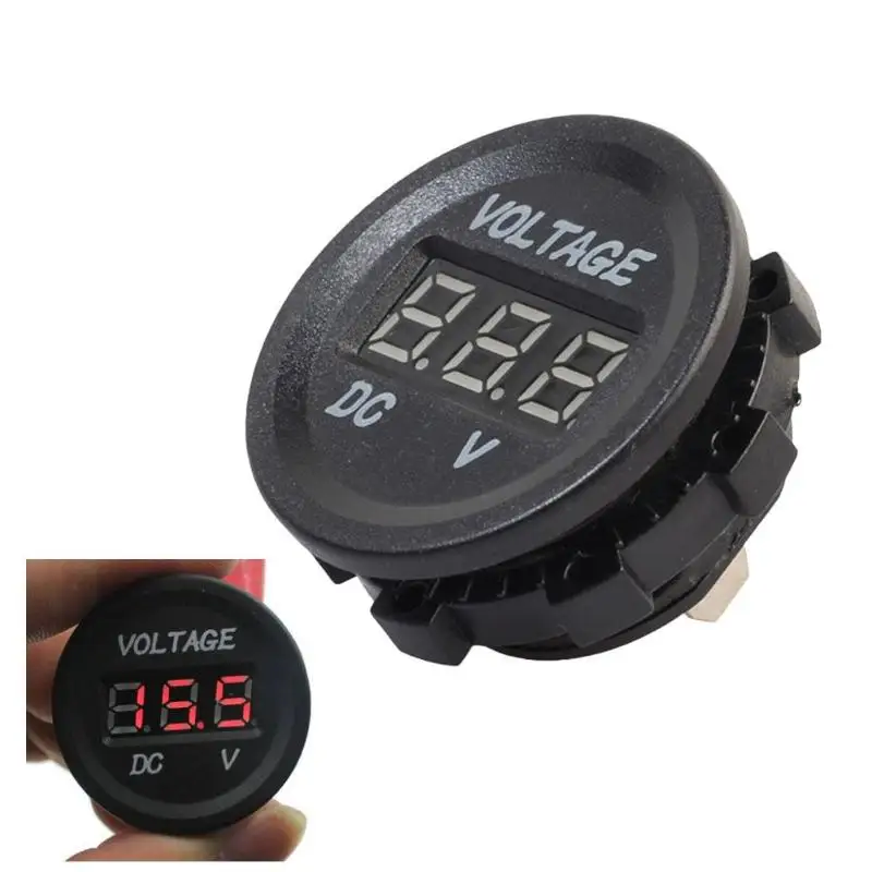 

VODOOL Led Display Waterproof Motorcycle Voltmeter Gauge Voltage Meter Led Digital Auto Battery Real Time Volt Monitor 12V-24V