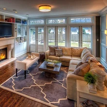 Акрил, серый, ручная работа, ковер для спальни, модный лаконичный современный ковер