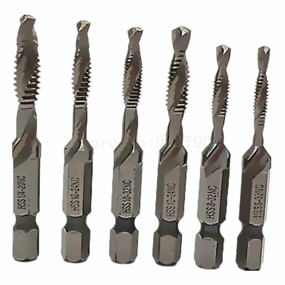 SAE DrillTapDeburr Bit Set, For Steel,Copper,Brass,Aluminum,&Plastic