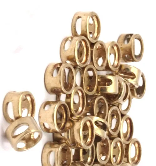 .. 12pc.. Raw Brass Beads( For Leather Cord) sz (6x3.5mm) Y080-in
