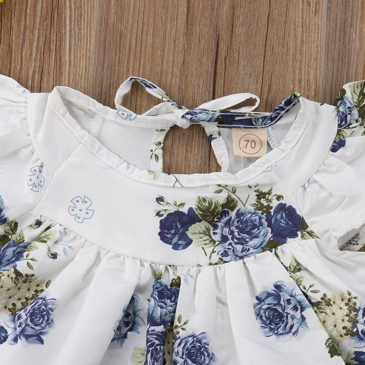 Мини-платье для новорожденных девочек топы с цветочным принтом+ трусики-шаровары для детей от 0 до 24 месяцев