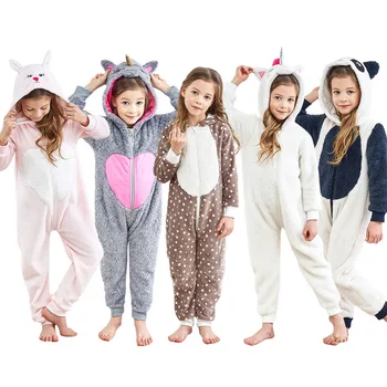 

Unisex Children Unicorn Onesie Kids Halloween Costume Hoodie Pajamas Cartoon Rabbit Panda Xmas Elk One-Piece Homewear