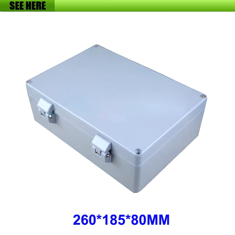 

260*185*80mm Aluminium waterproof enclosure use as electric junciton With Hinge