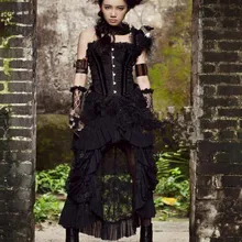 В стиле панк готический суд Банкетный кружево нерегулярные юбка осенние и зимние модели Лолита темперамент ретро