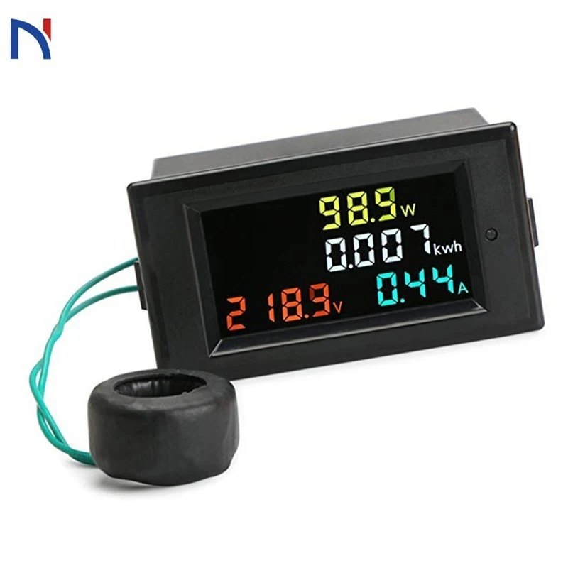 

AC 80-300V100A Color LCD Voltage Current Display Panel Digital Voltmeter Ammeter AC Power Meter Volt Amp Power Kwh Meter 100A CT