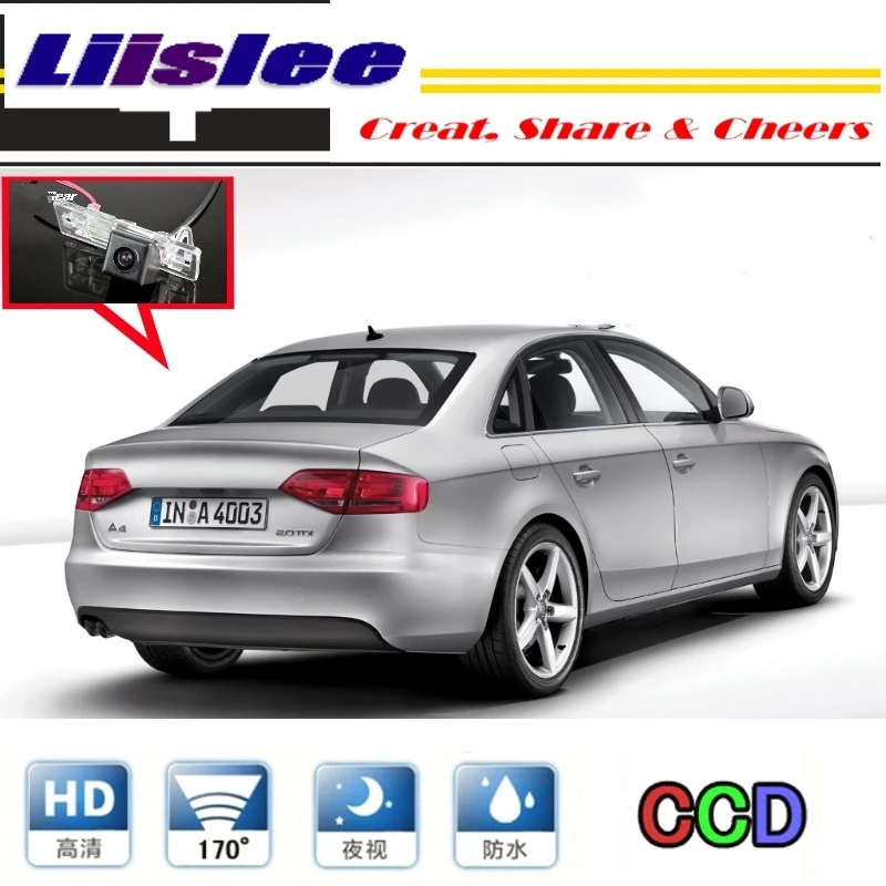 Автомобильная камера для Audi A4 A4L S4 Liislee RS4 B8 2009 ~ 2014 заднего вида резервная PAL / NTSC