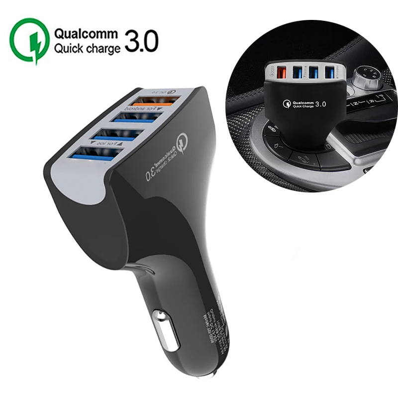 

12V USB Car Cigarette Lighter Socket Charging For Phone QC 3.0 Quick Charger Universal Cars Usb Splitter Auto Mobile Charge