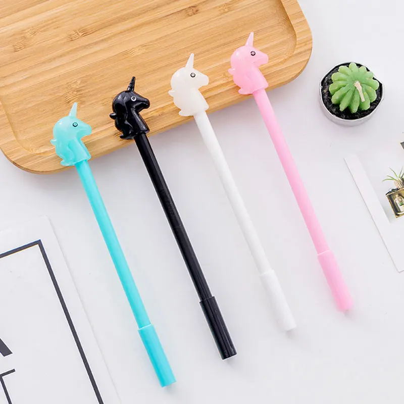 

4 pcs/lot cute unicorn Gel Pen Promotional Gift Stationery School & Office Supply Kawai Neutral pen Stationery