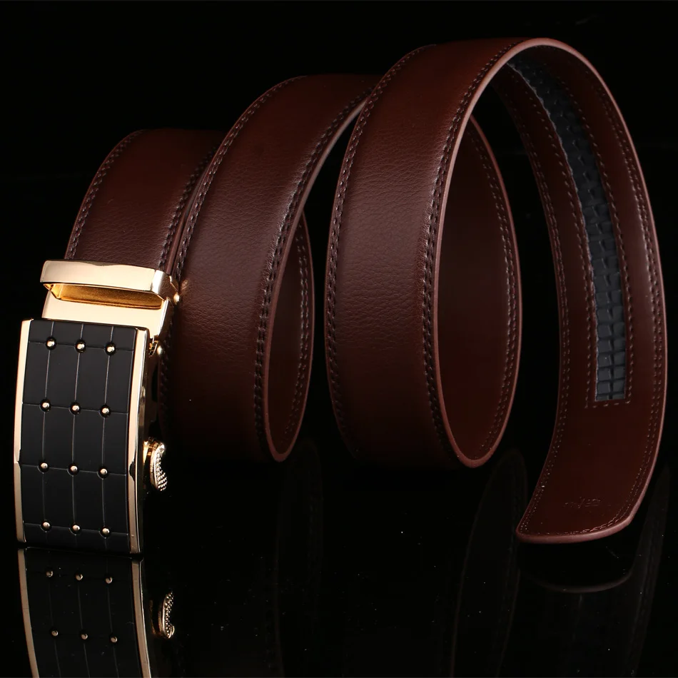 Ремень мужской кожаный автоматический дизайнерский пояс MUSENGE|leather belts for men|designer