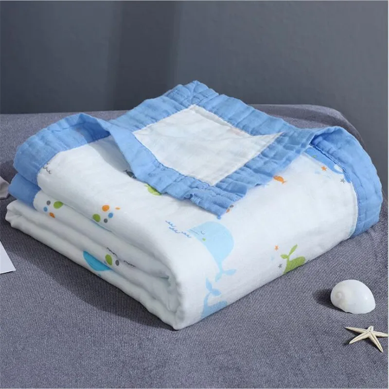 110*120 см 4 слоя детское бамбуковое одеяло Новорожденный ребенок получает одеяло для грудничков из бамбукового волокна и хлопка детские муслин детское одеяло