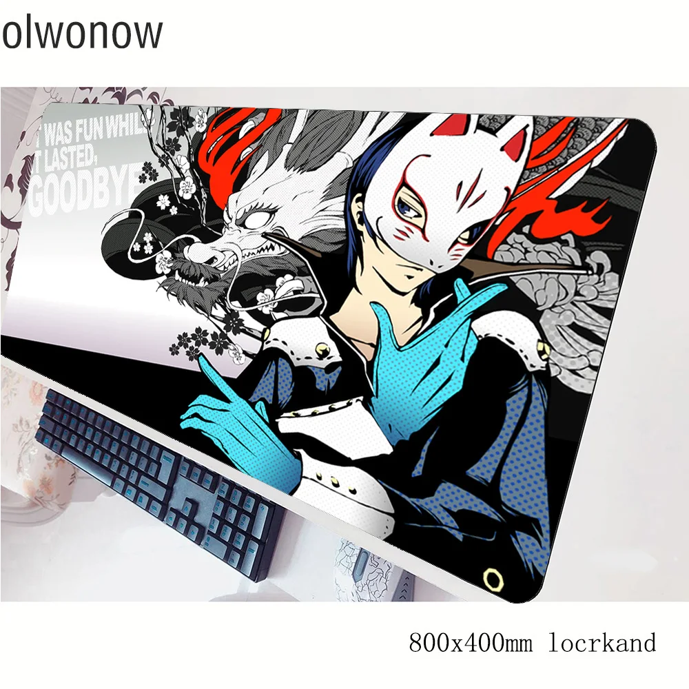 Коврик для мыши persona 5 геймер 80x40 см игровой коврик с закругленными краями notbook
