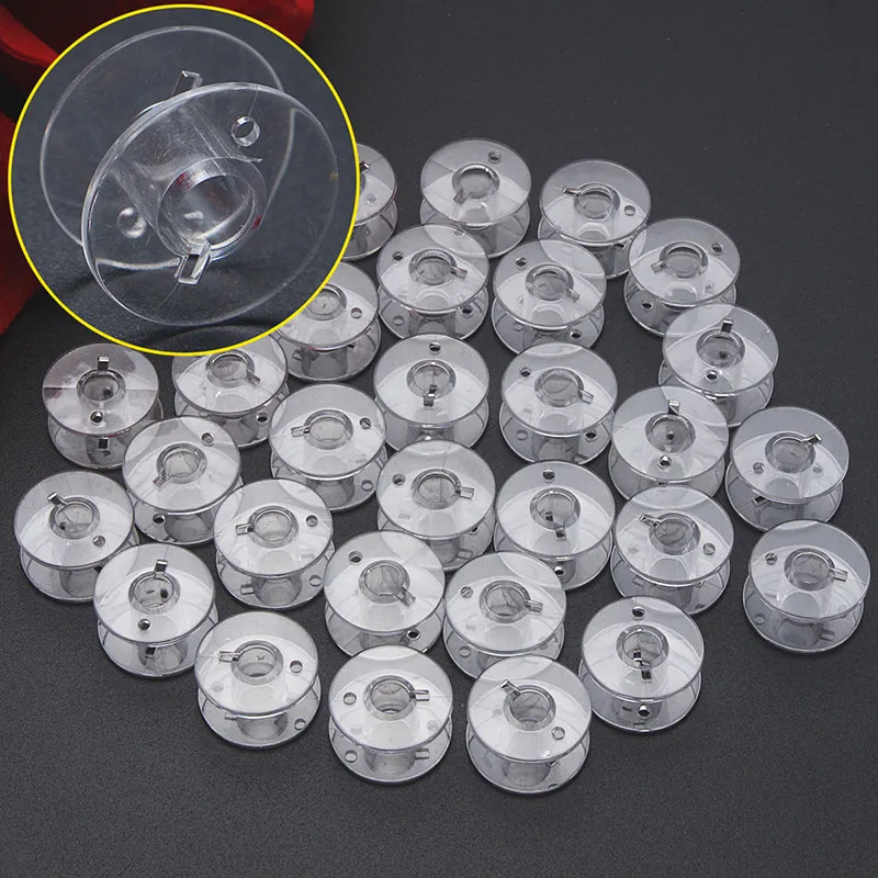 50pc Plastic Bobbin Clear Empty Bobbins Sewing Threads Spools For Sewings Machine Needlework Accessories Handwork | Дом и сад