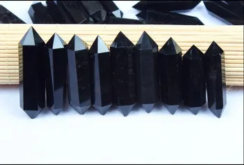 

10pcs 5-6cm Natural Obsidian quartz crystal wand
