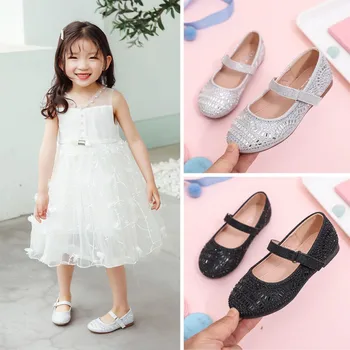 

Newborn Fashion Baby Boys Girls Shoes Cotton Autumn Children's Princess Belted Shoes With Diamonds Casual Shoes #7