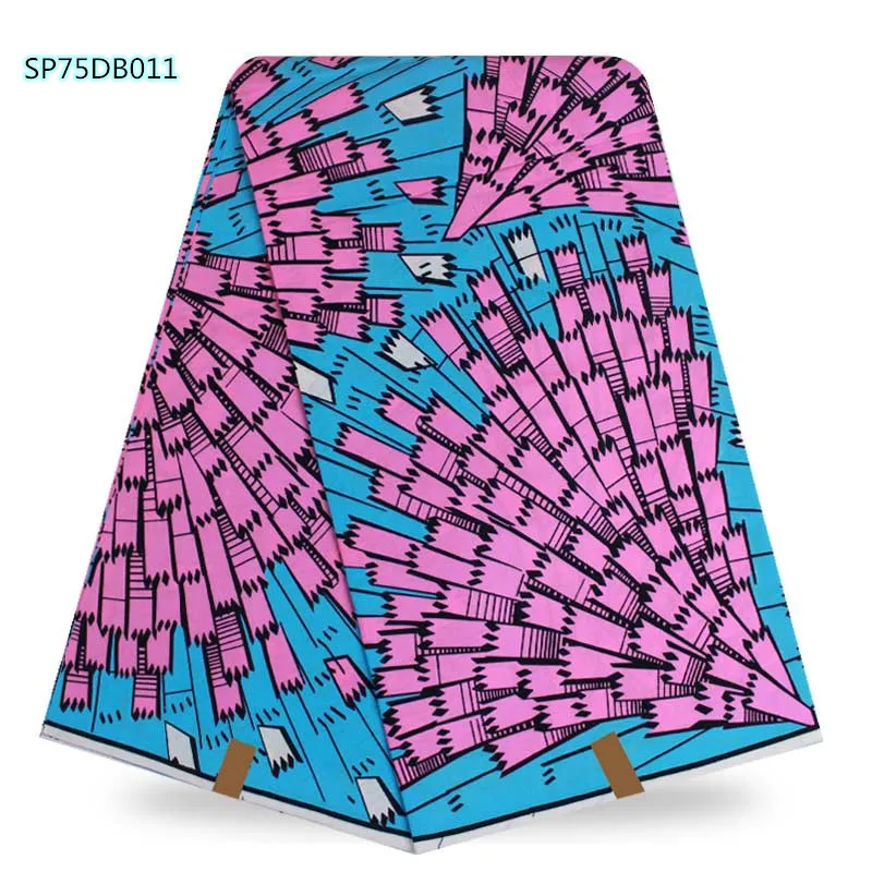 Hot selling robe african wax fabric material,african real printed wax fabric 6 yds/lot wax fabric for party dress SP75DB011-16