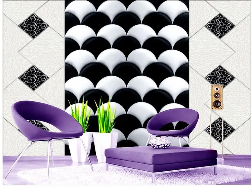 wallpaper for 3d walls roll 3D leather screen TV wall photo custom | Обустройство дома