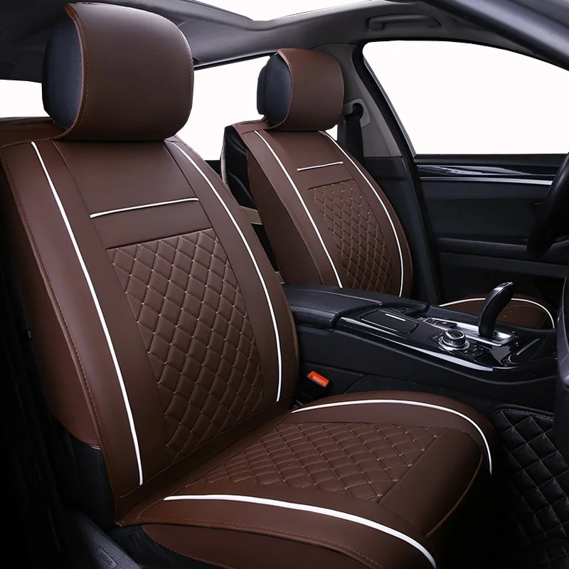 

Only Front Leather Universal Car seat cover For Peugeot 307 206 308 407 207 406 408 301 3008 5008 car accessories car-styling